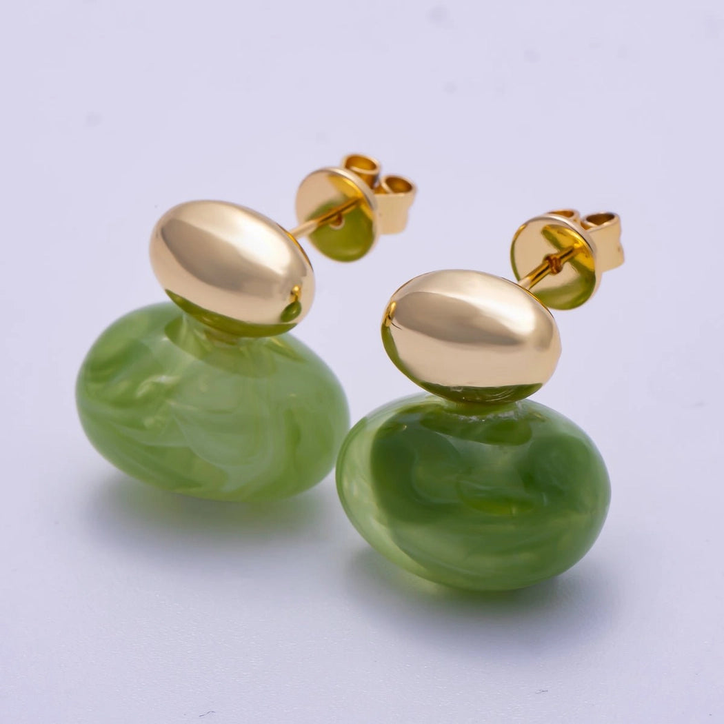 Green Resin Studs