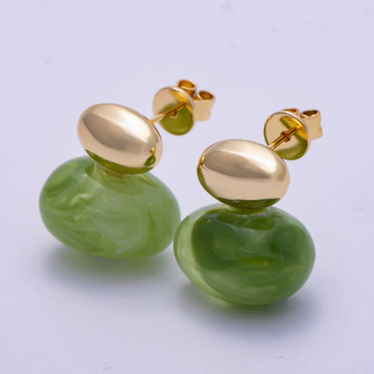 Green Resin Studs