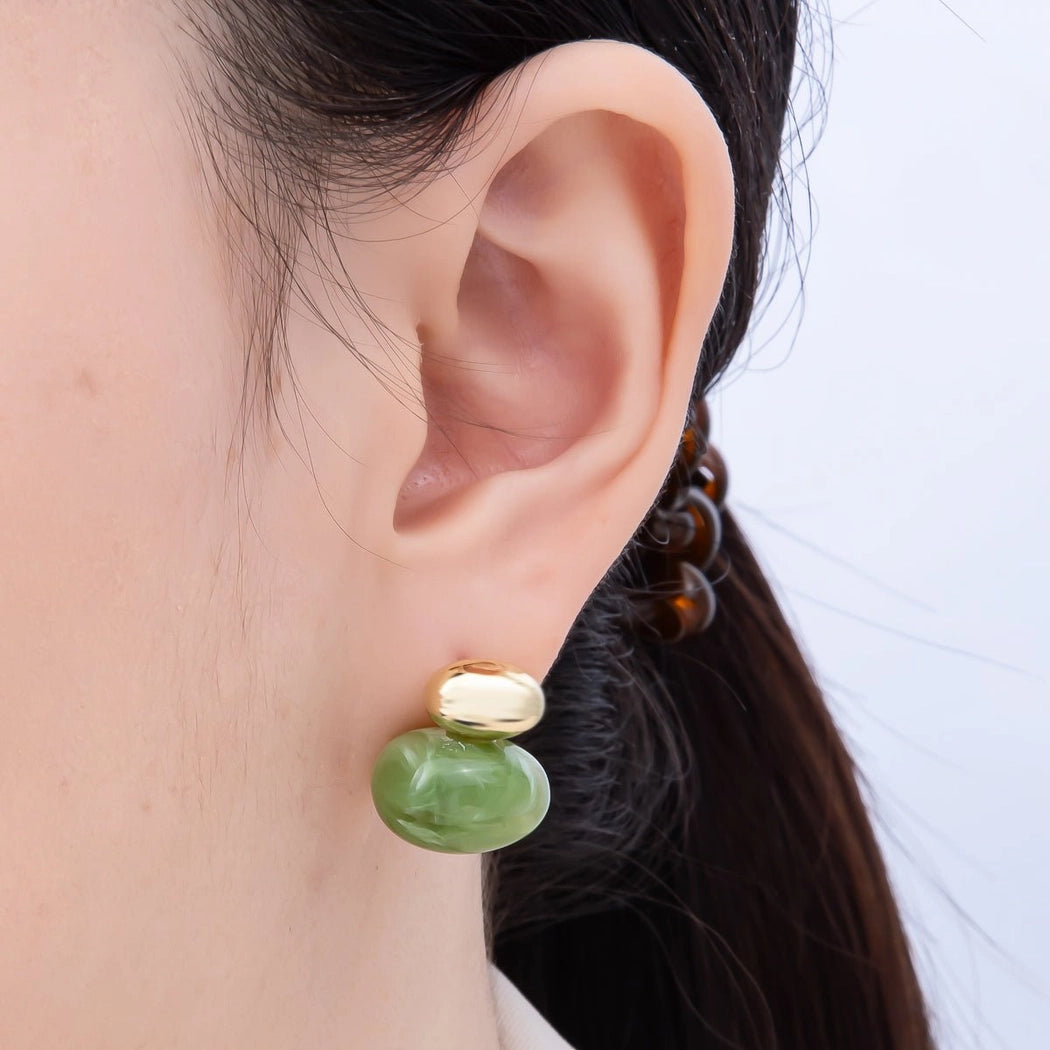 Green Resin Studs