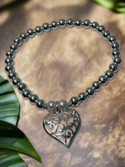 Silver Heart Bracelet
