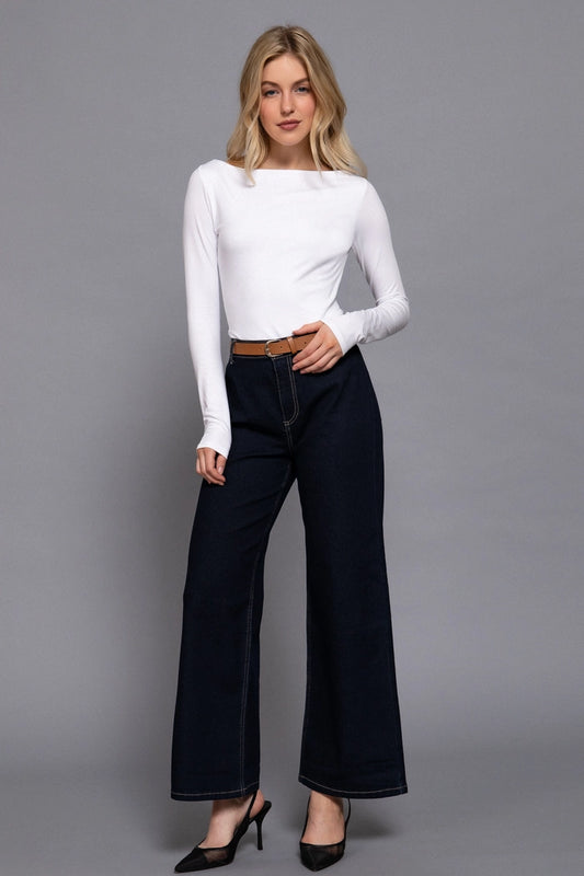 The Charlotte Belted Relaxed Jeans
