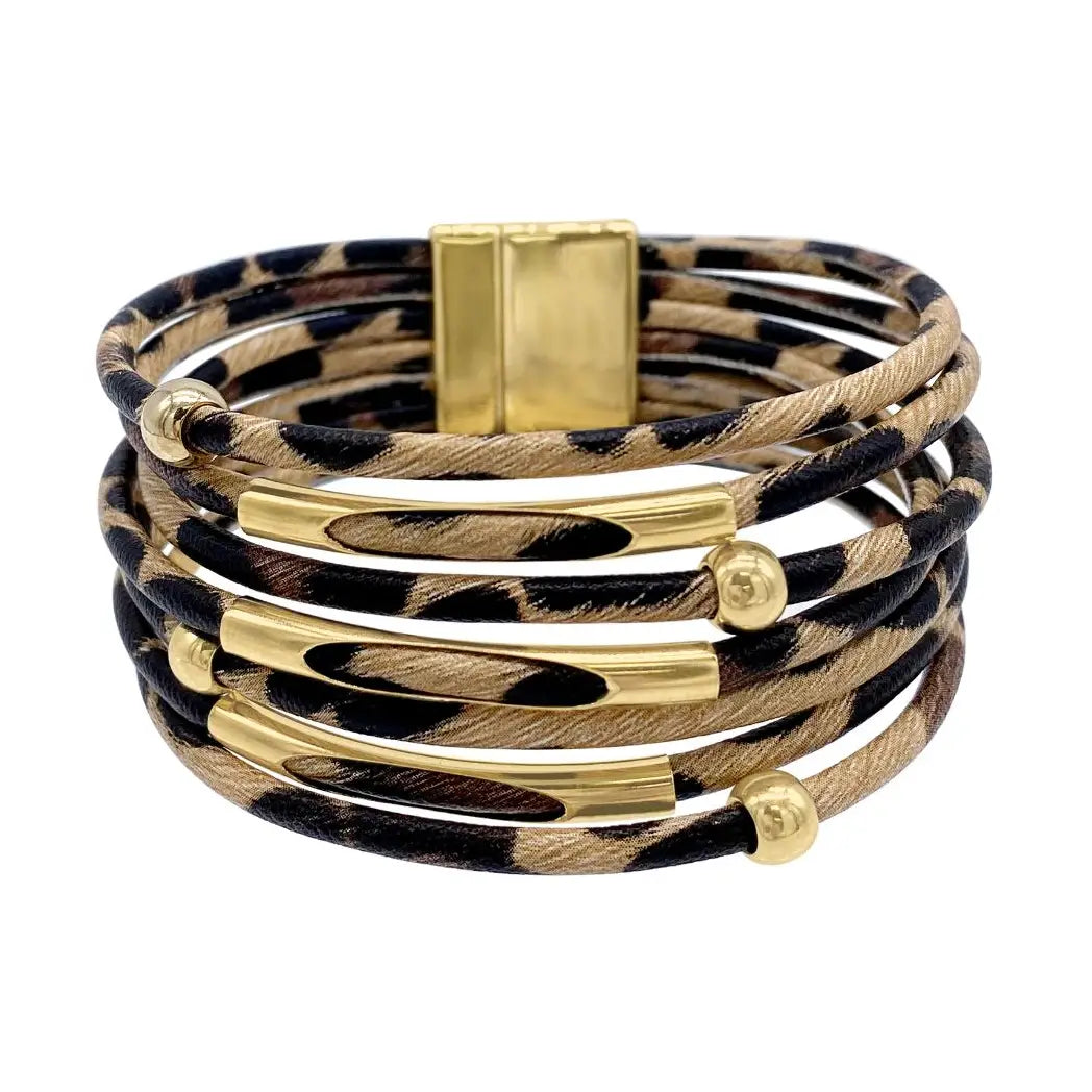 Leopard Print Bangle Bracelet