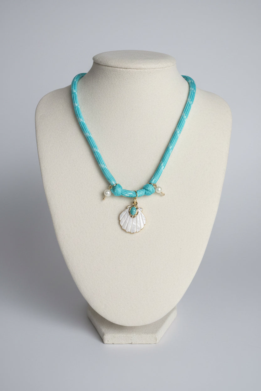 Rope Shell & Pearls Necklace