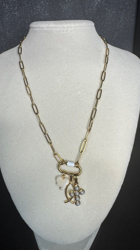 Carabiner Necklace with Charms