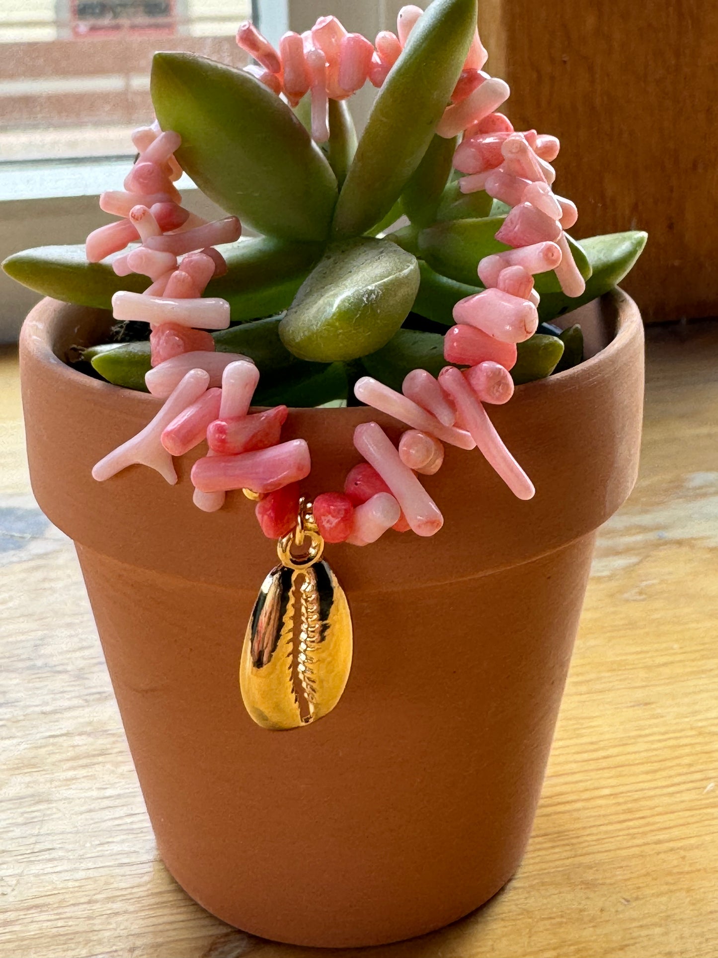 Dye Coral Beads Bracelet