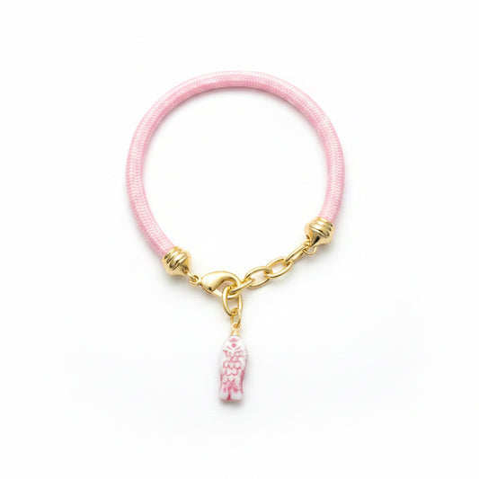 PINK ROPE BRACELET & FISH CHARM