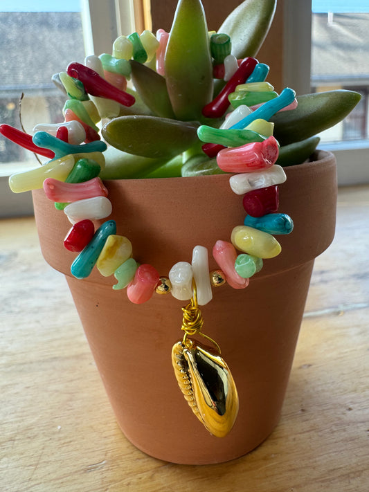 Rainbow  Coral Beads Bracelet
