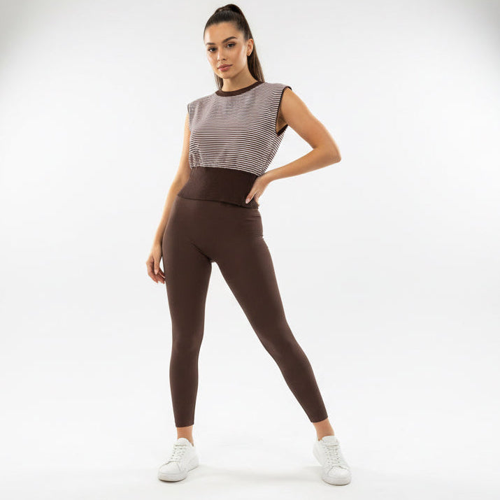 Knit Brown & Pink Top