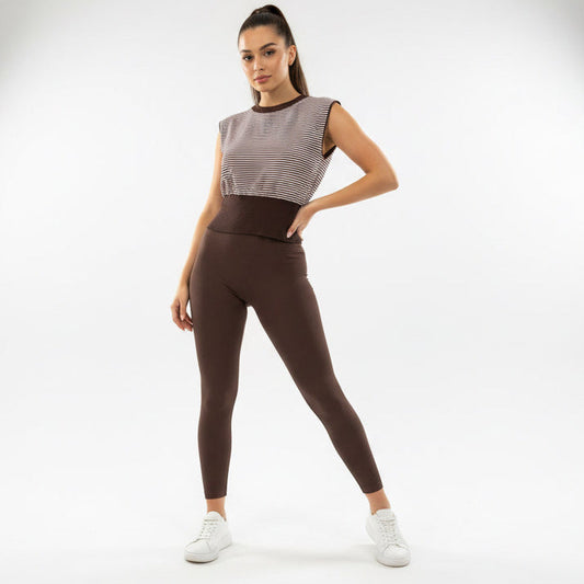 Knit Brown & Pink Top