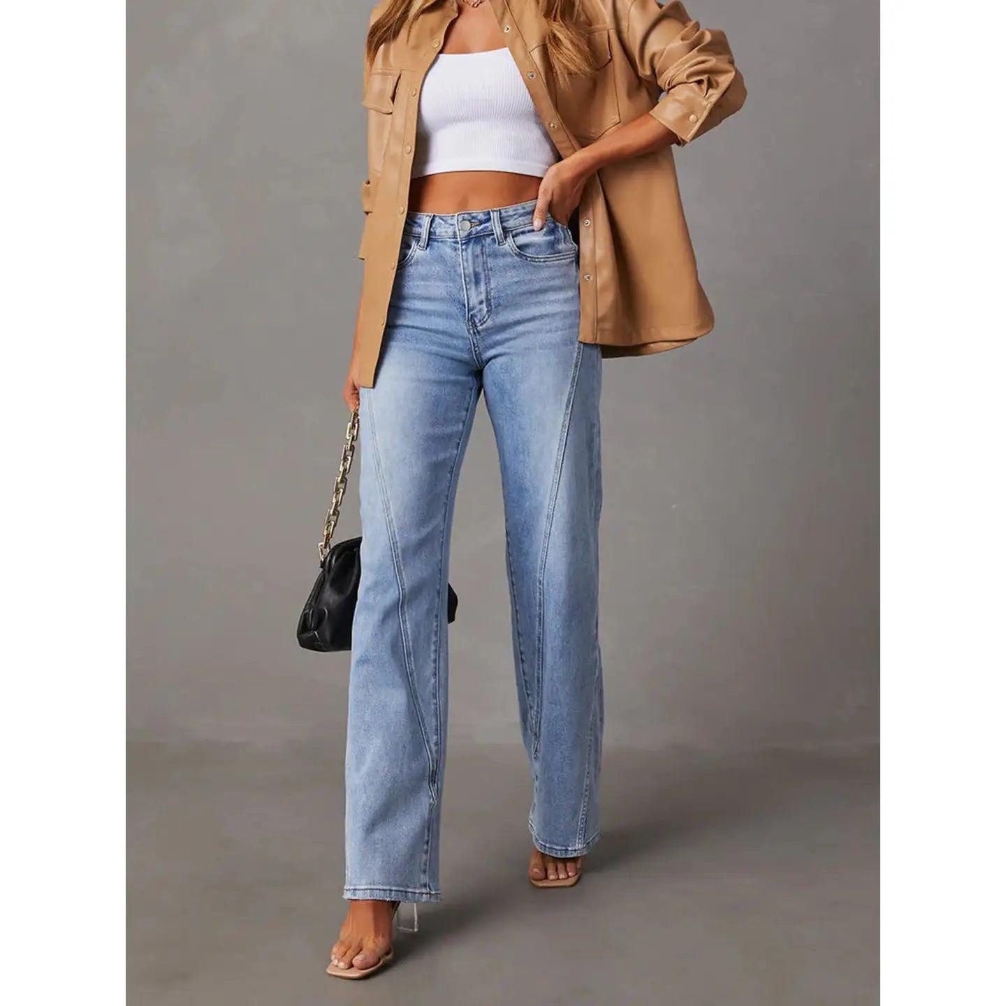 High Waisted Loose Denim Jeans