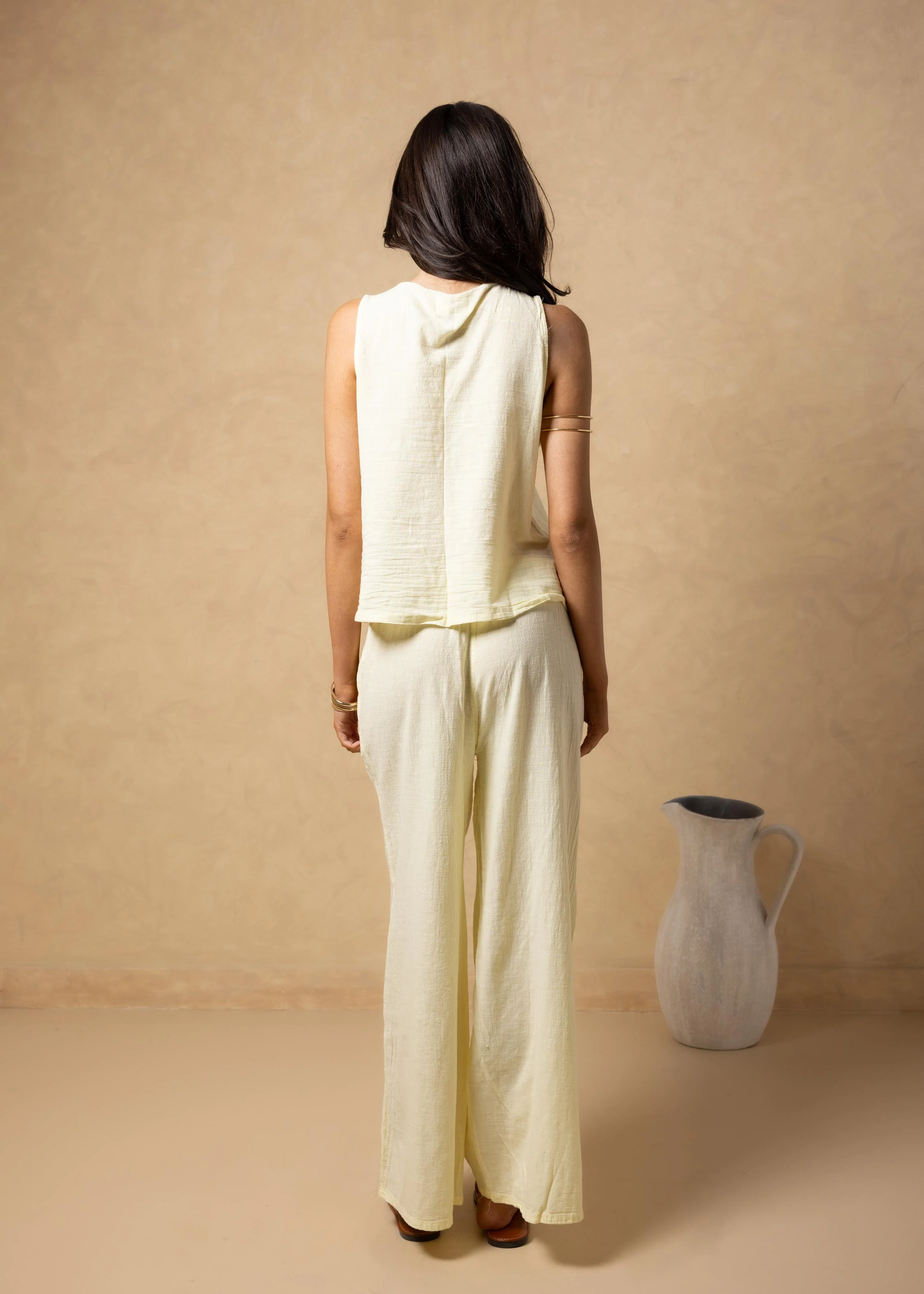 The Gabby Yellow Vest Top & Pants Set